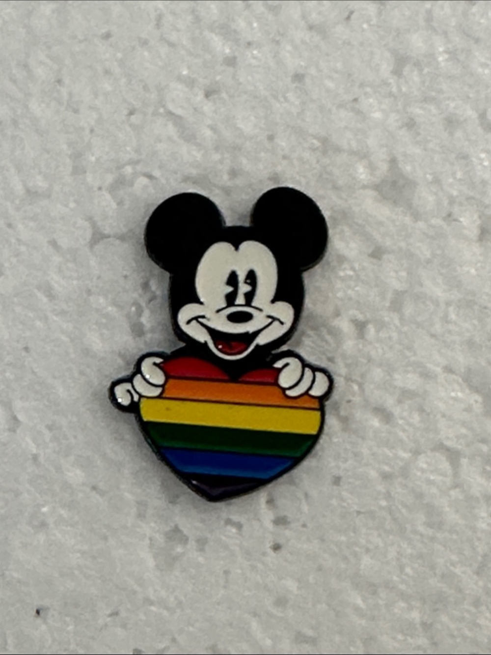 Mickey Mouse Rainbow Heart Enamel Pin